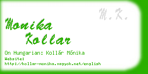 monika kollar business card